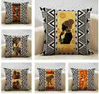 African Painting Printed Cushion Cover