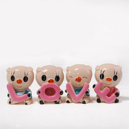 Simulation Plant Artificial Flower Fruit LOVE Pig