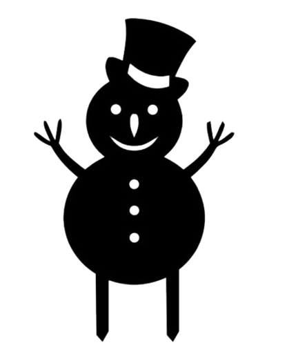 Snowman Stake - Metal Wall Art
