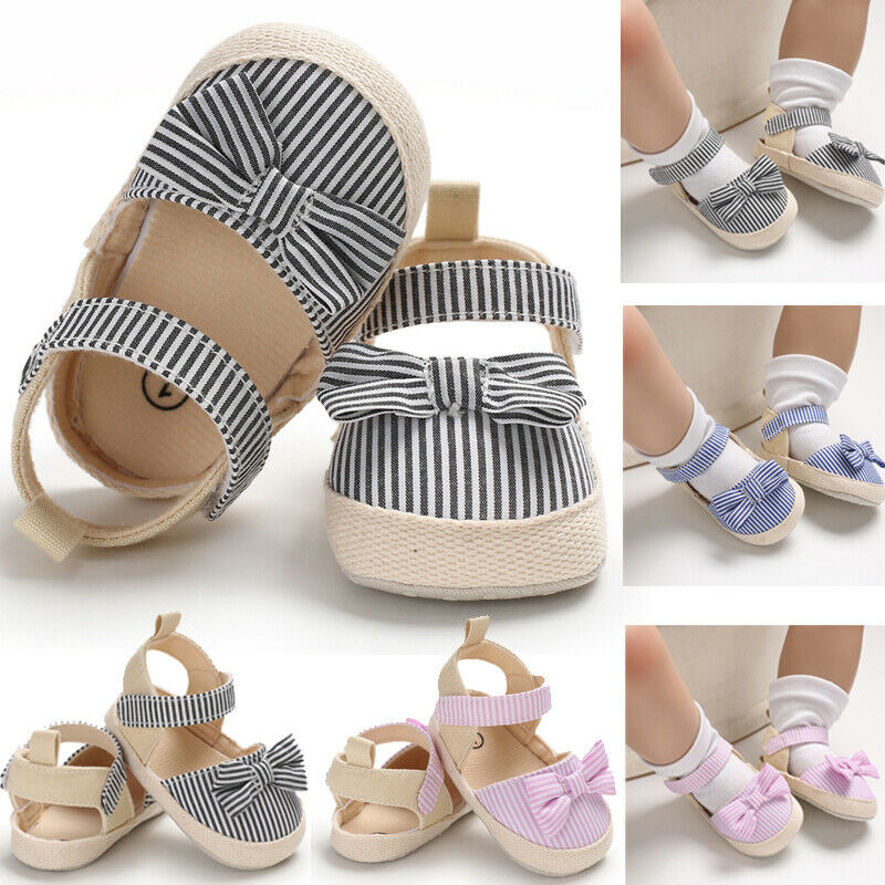 Summer Baby Girl Cute Bowknot Sandals Crib Shoes