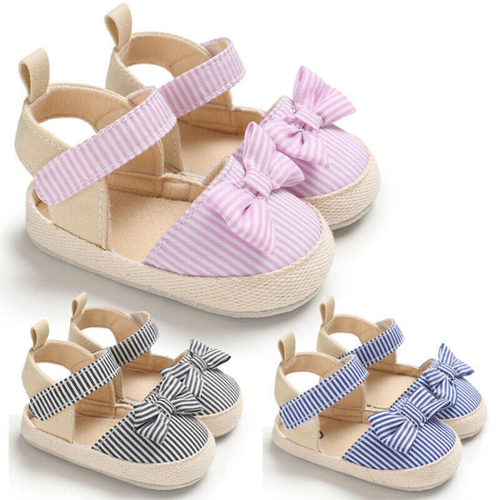 Summer Baby Girl Cute Bowknot Sandals Crib Shoes