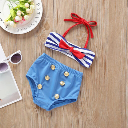 Summer Cute Kids Baby Girls Swimwear 2Pcs Infant