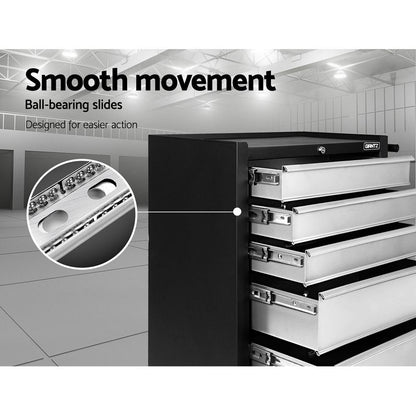 Giantz 5 Drawer Mechanic Tool Box Cabinet Storage Trolley - Black &