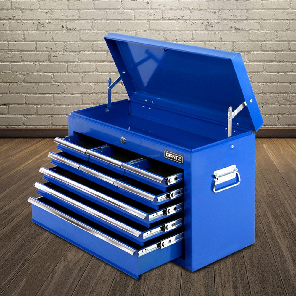 Giantz 9 Drawer Mechanic Tool Box Cabinet Storage - Blue