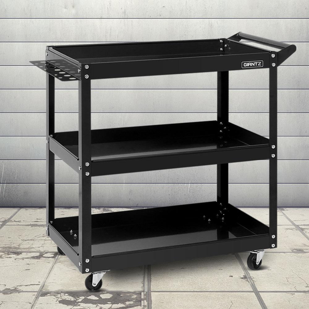 Giantz Tool Cart 3 Tier Parts Steel Trolley Mechanic Storage Organizer