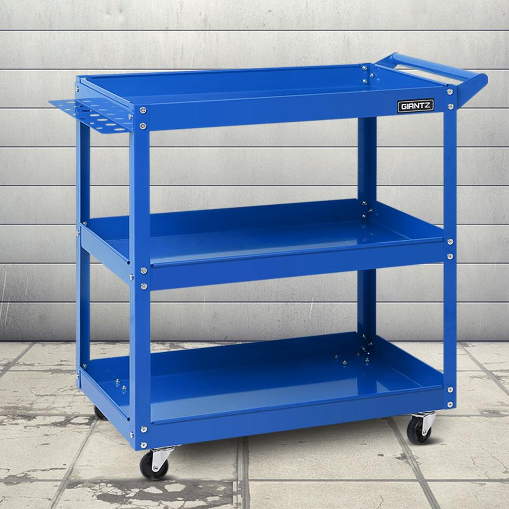 Giantz Tool Cart 3 Tier Parts Steel Trolley Mechanic Storage Organizer
