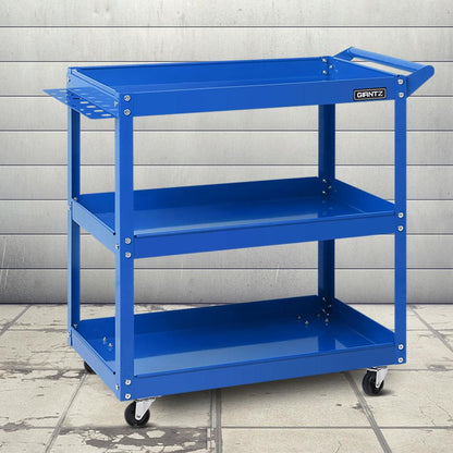 Giantz Tool Cart 3 Tier Parts Steel Trolley Mechanic Storage Organizer