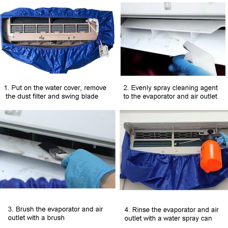 2-3P Air Conditioner Cleaning Cover With Drain Outlet, Configuration: