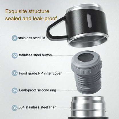 500ml 304 Stainless Steel Thermos Cup Portable Business Tea Cup,Spec: