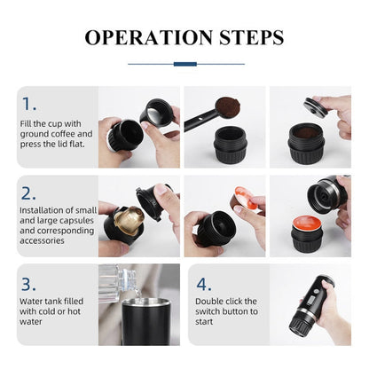 KFJ100 Portable Universal Automatic Espresso Capsule Coffee