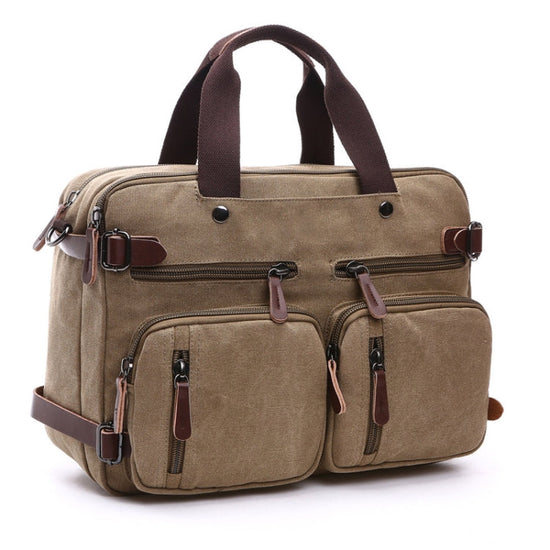 Casual Canvas Three-Purpose Business Briefcase Computer Bag, Color: