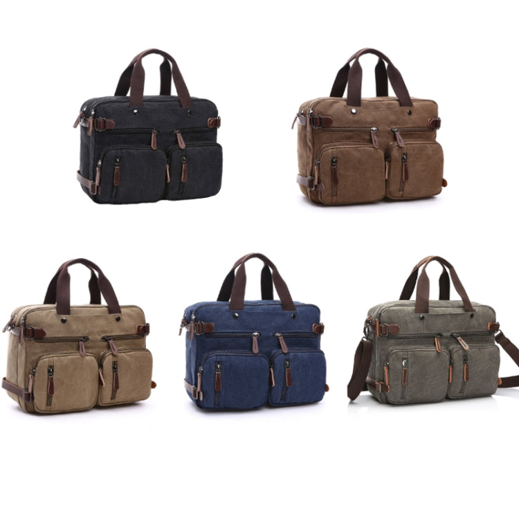 Casual Canvas Three-Purpose Business Briefcase Computer Bag, Color: