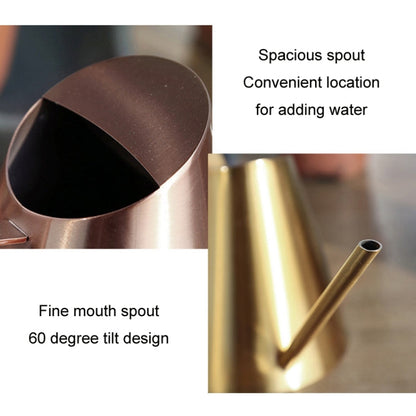Household Gardening Stainless Steel Long Spout Watering Pot, Size: