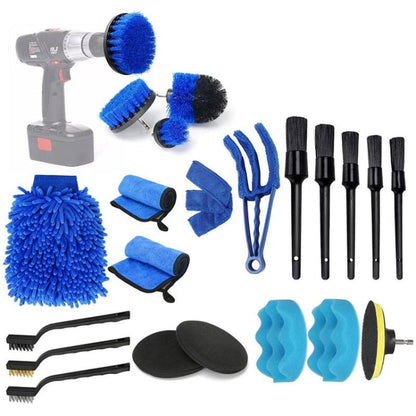 22pcs/set WRS-CS29 Car Wash Cleaning Brush Set Car Interior Crevice