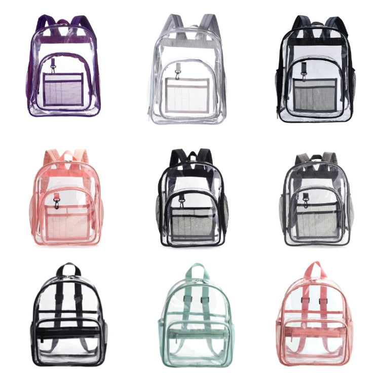 PVC Transparent Waterproof Backpack Student School Bag, Color: Small