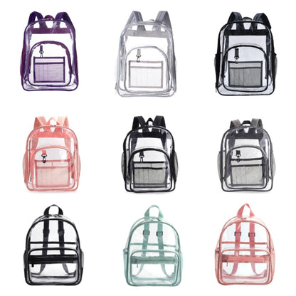 PVC Transparent Waterproof Backpack Student School Bag, Color: Small