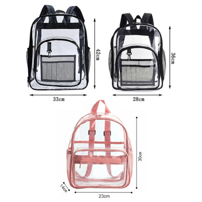 PVC Transparent Waterproof Backpack Student School Bag, Color: Small