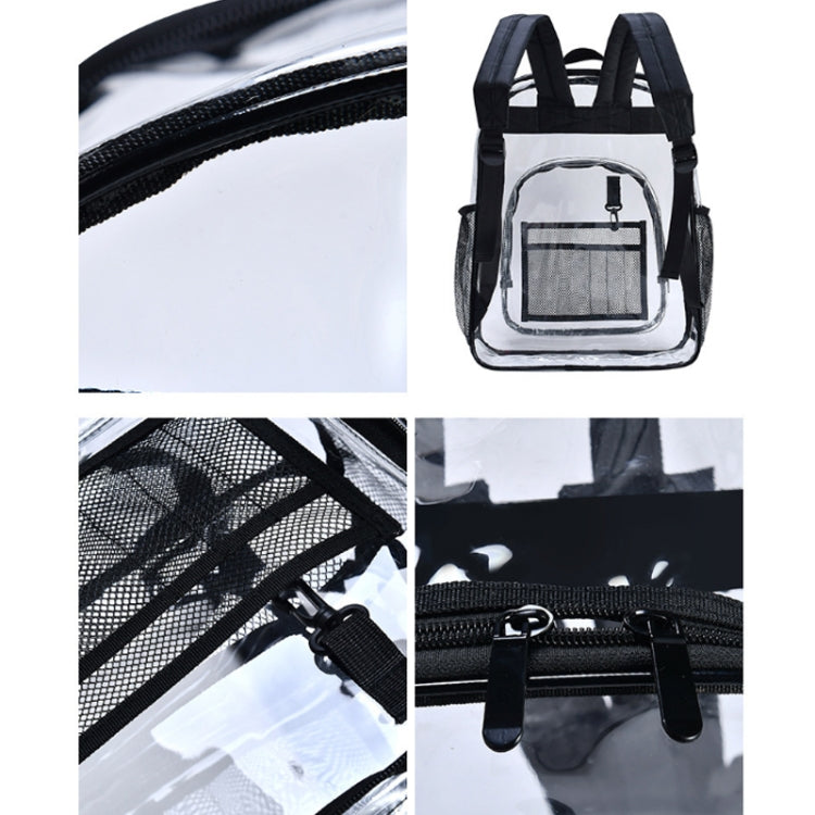 PVC Transparent Waterproof Backpack Student School Bag, Color: Small