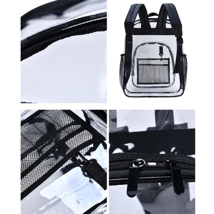 PVC Transparent Waterproof Backpack Student School Bag, Color: Small