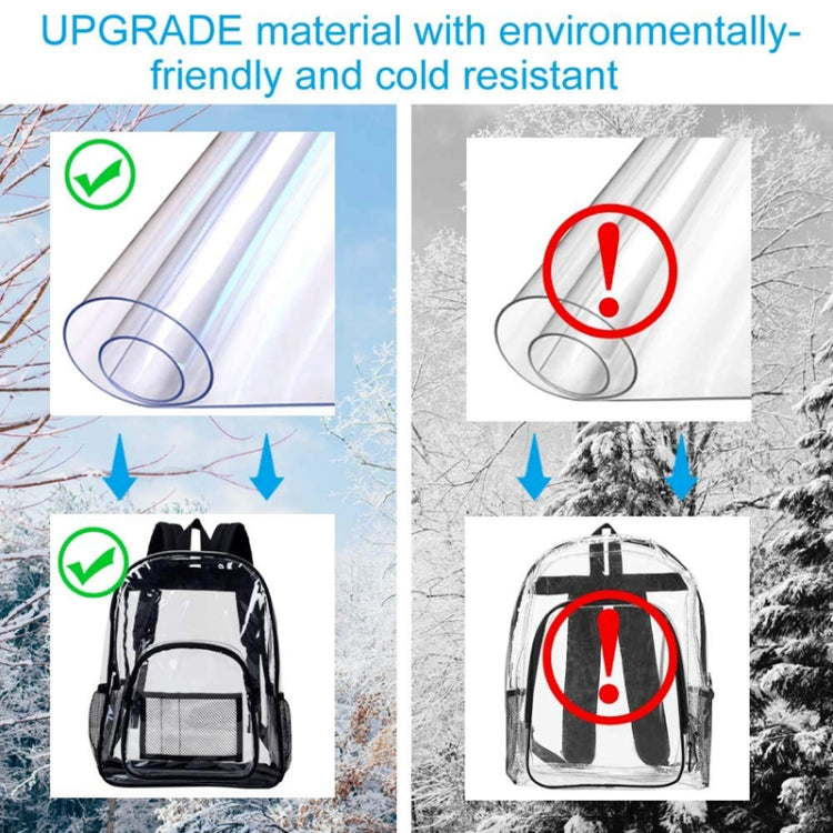 PVC Transparent Waterproof Backpack Student School Bag, Color: Small