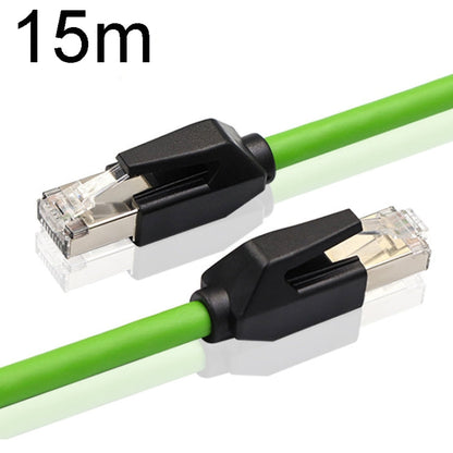 15m CAT6 Double Shielded Gigabit Industrial Cable Vibration-Resistant