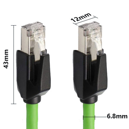 30m CAT6 Double Shielded Gigabit Industrial Cable Vibration-Resistant