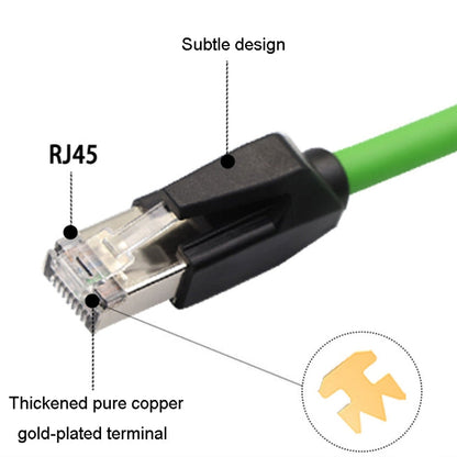 15m CAT6 Double Shielded Gigabit Industrial Cable Vibration-Resistant