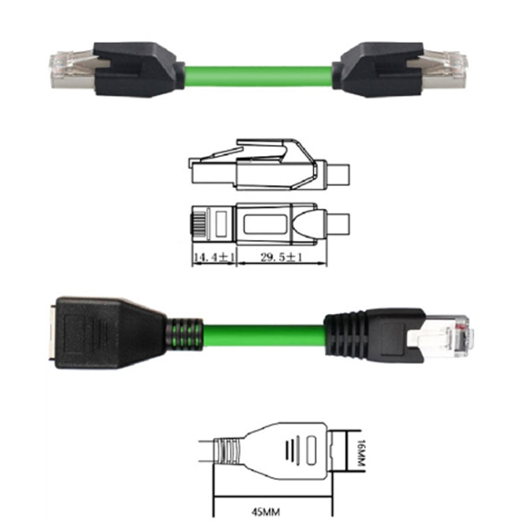 15m CAT6 Double Shielded Gigabit Industrial Cable Vibration-Resistant