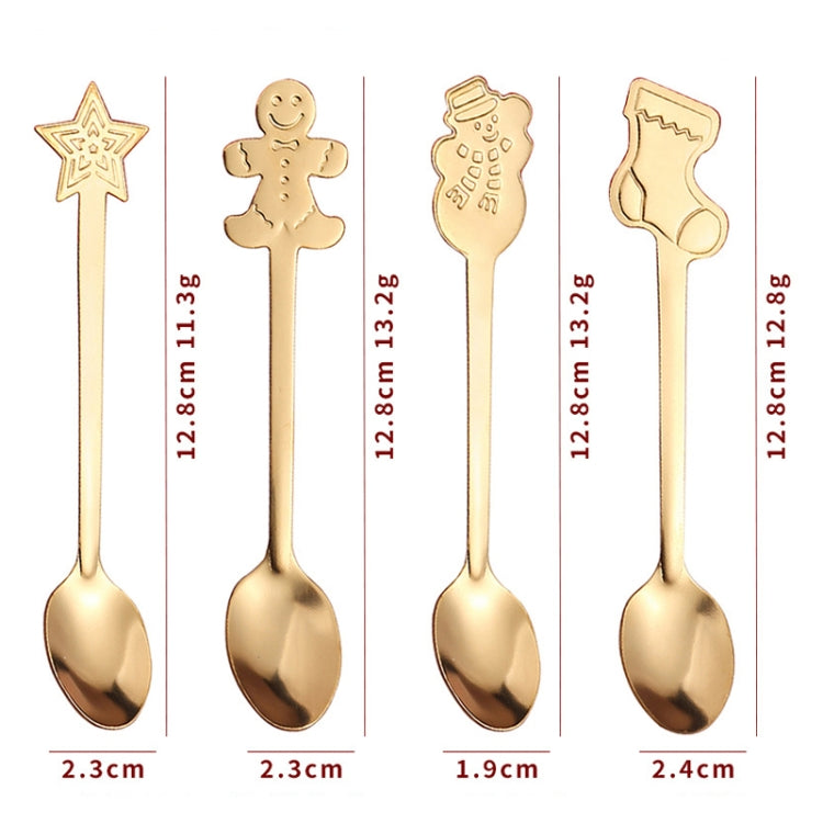 2pcs /Pack Christmas Stainless Steel Spoon Tableware Gift Set, Color: Secondary image