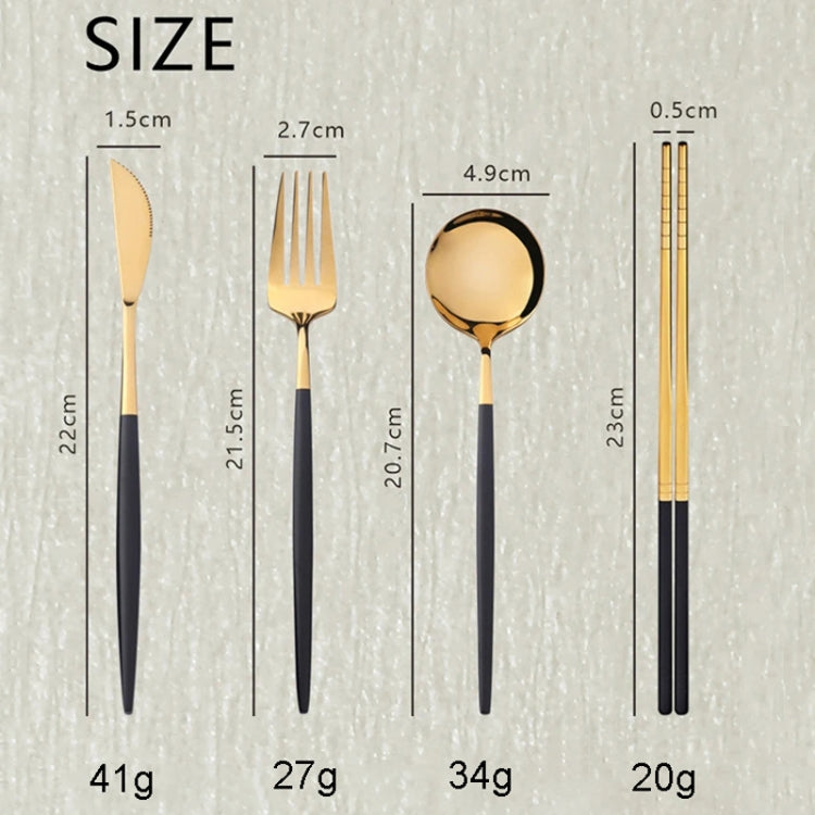 3pcs /Pack Stainless Steel Glossy Mirror Flatware Gift Set, Style: Secondary image