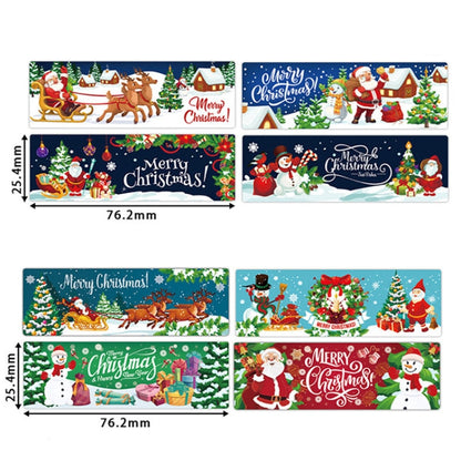 120pcs /Roll Christmas Self-adhesive Label Stickers Cartoon Printed