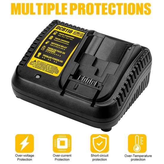 DCB118 For Dewalt 12V-20V Electric Tool Battery Charger, Plug: US