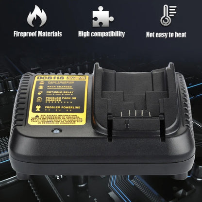 DCB118 For Dewalt 12V-20V Electric Tool Battery Charger, Plug: US