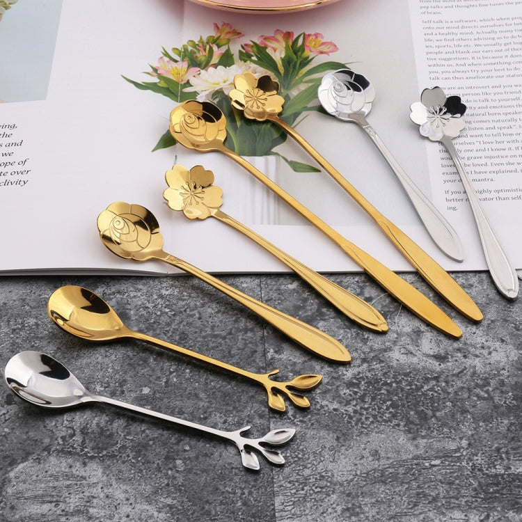 2pcs /Pack Stainless Steel Spoon And Fork Cutlery Set, Style: Silver