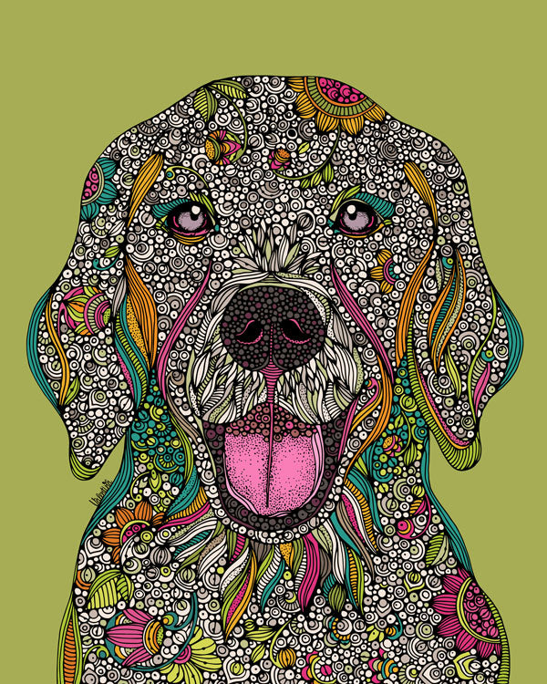 Teddy the golden retriever Art Print