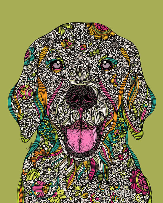 Teddy the golden retriever Art Print