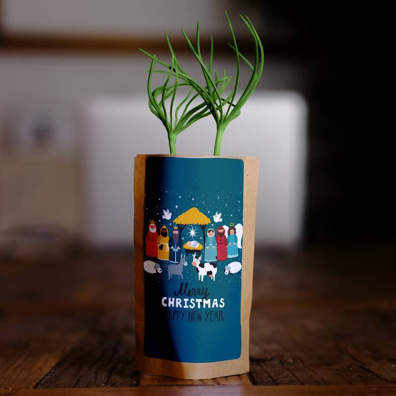 Traditional Nativity Christmas Greetings Tree Main image