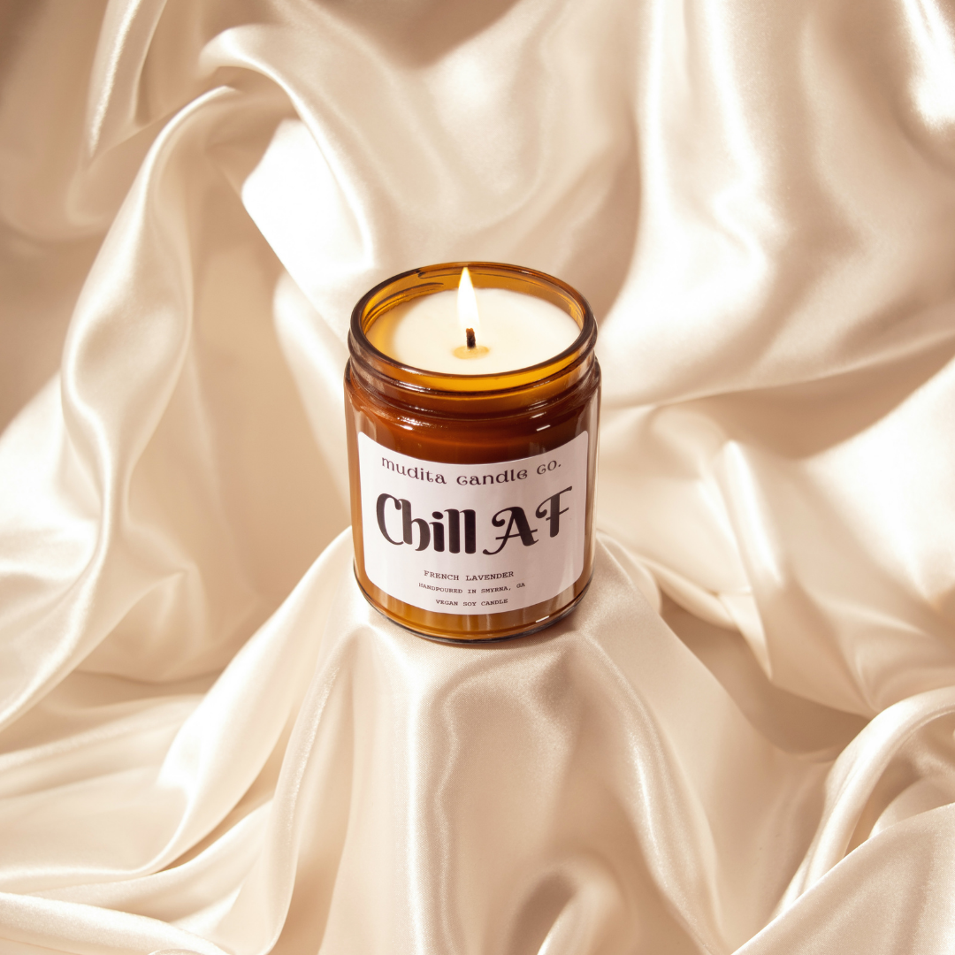 Chill AF (French Lavender Soy Candle) - Spa Scented Candle