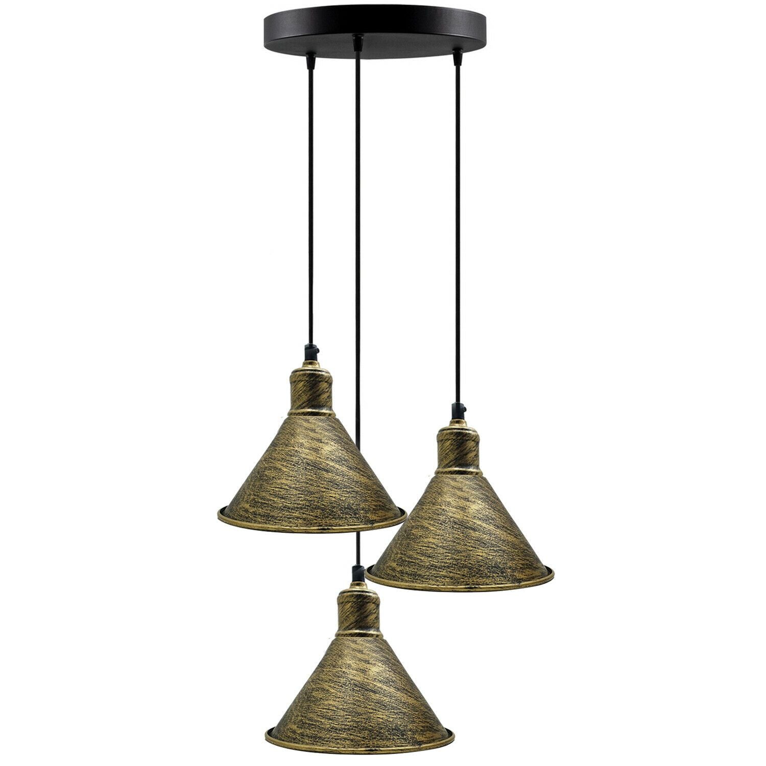 3 Head Pendant Light Chandeliers Industrial Metal Cage Wire Frame Loft Main image