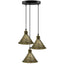 3 Head Pendant Light Chandeliers Industrial Metal Cage Wire Frame Loft