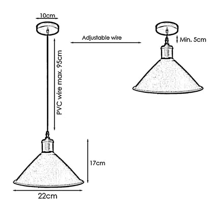 Black Pendant Lamp Industrial style Decorative Ceiling lamp~1542