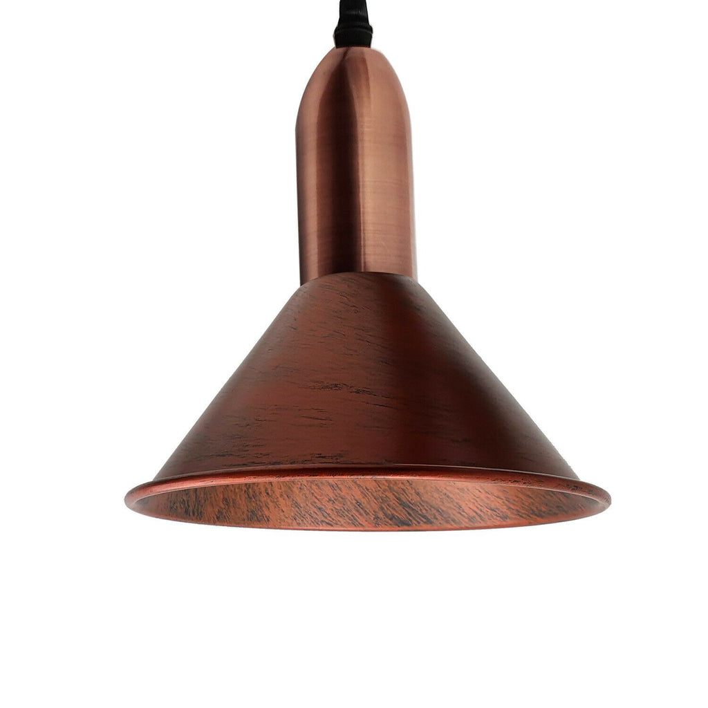 Retro Style 3 Way Rustic Red Metal Pendant Ceiling Light Fitting~1582