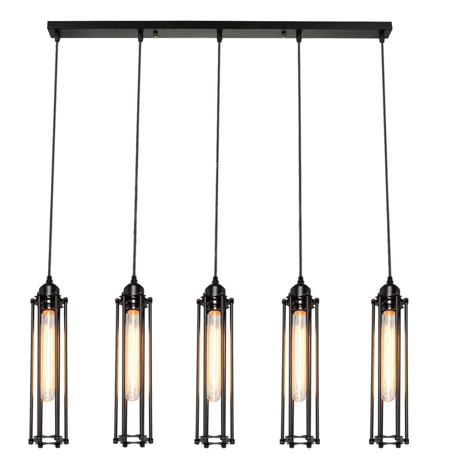 Retro Ceiling Light Suitable E27 Black Wire Cage With Adjustable Black Main image