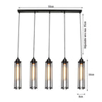 Retro Ceiling Light Suitable E27 Black Wire Cage With Adjustable Black