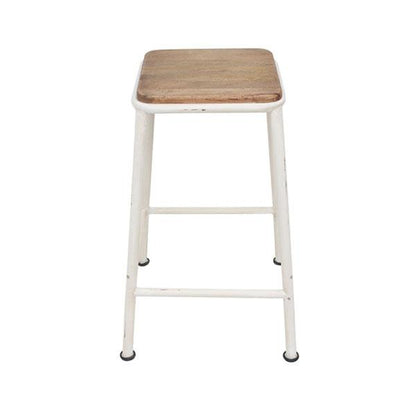 Vintage Industrial Barstool Cream