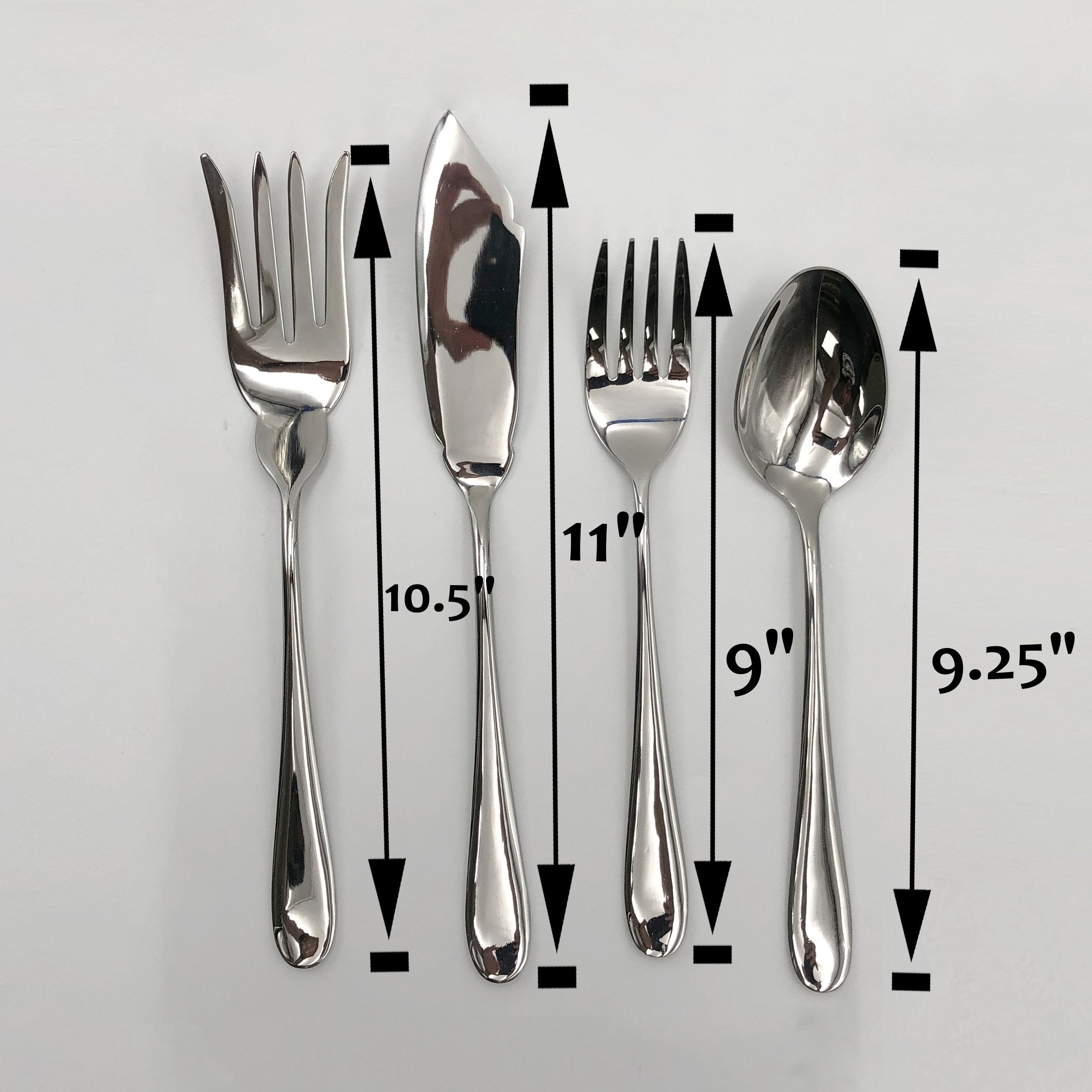 Stainless Steel Four (4) Piece Large Serving Set Great For Secondary image