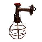 Modern Industrial Retro Vintage Style Pipe Cage Wall Light Wall Lamp