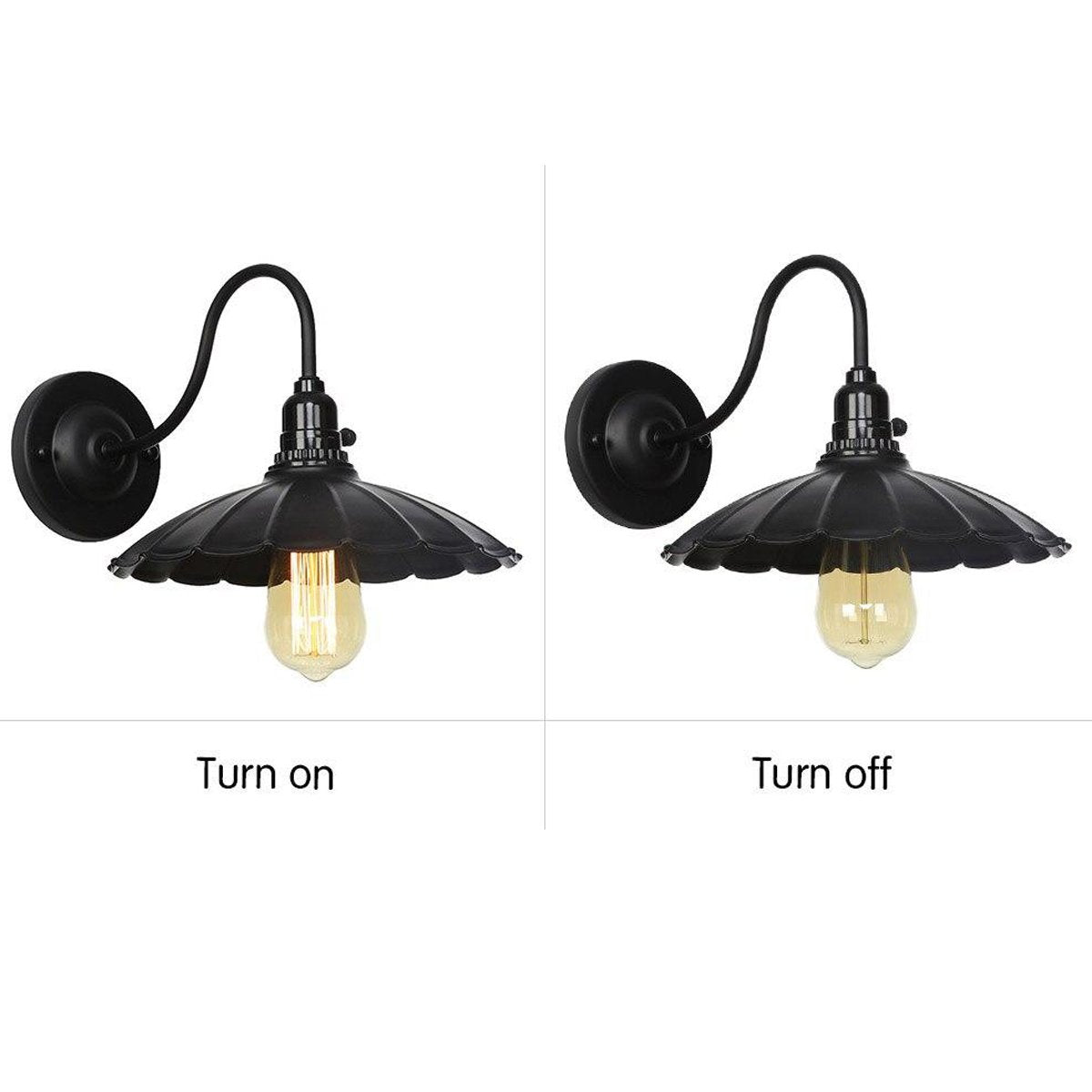 Black Retro Vintage Industrial Wall Lights Rustic Sconce Lamp