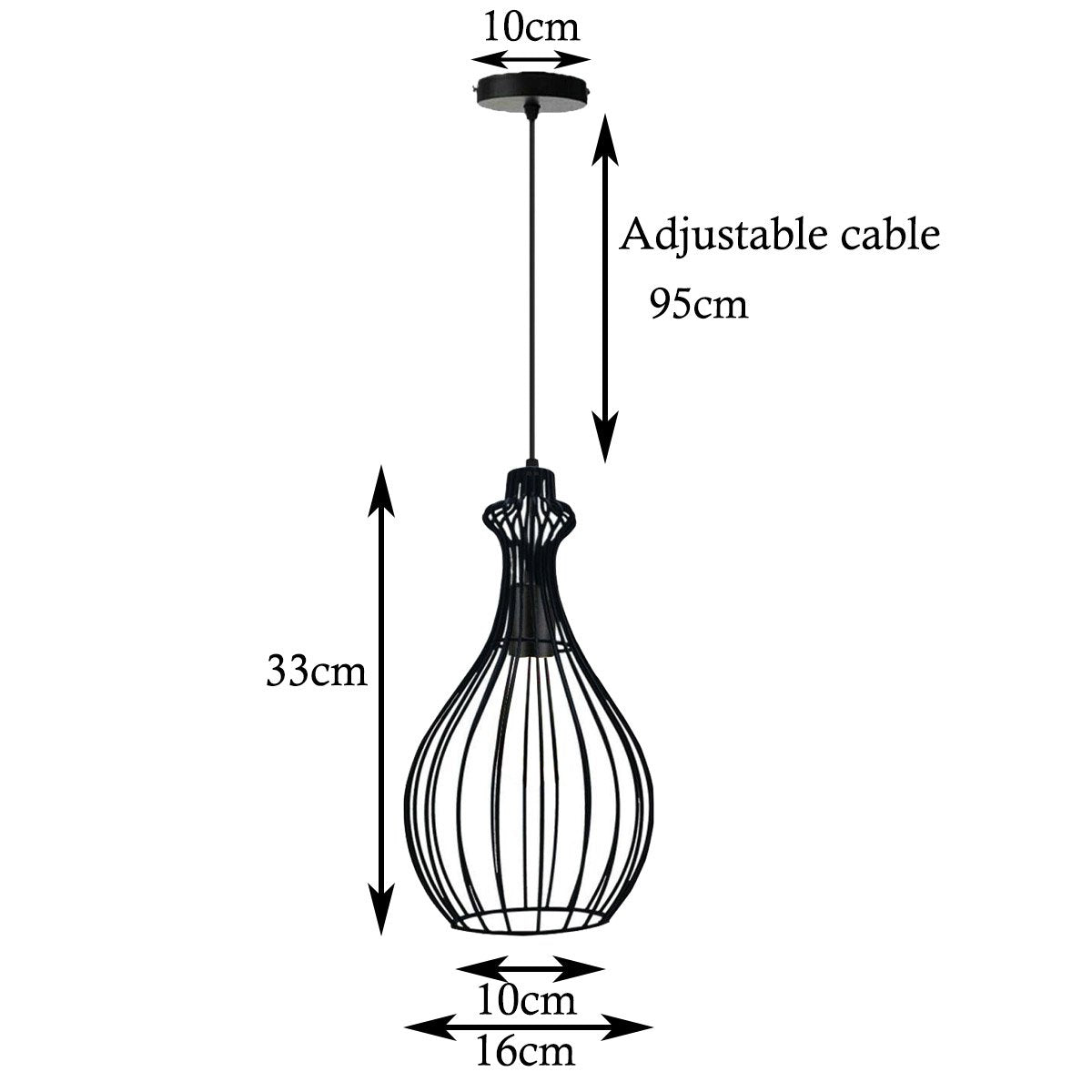 Ceiling Pendant Light Industrial Retro Vintage Pendant Black Color Secondary image