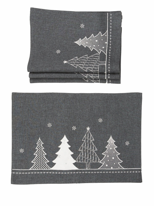 XD18902 Lovely Christmas Tree 14''x20'' Placemats, Set of 4 Secondary image